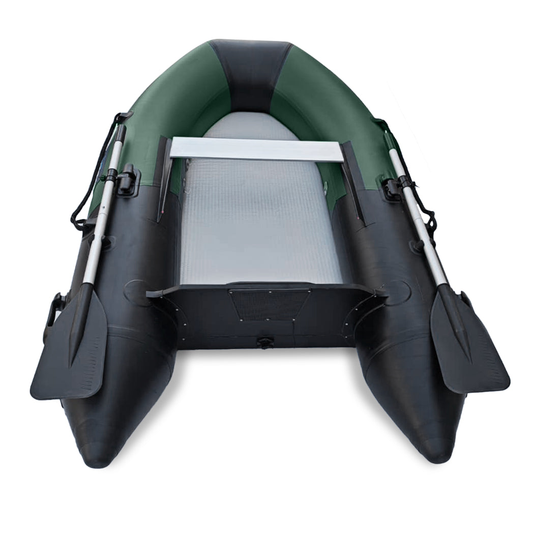 Selakos 230 Airdeck rubberboot met luchtbodem, geschikt voor avontuurlijke wateractiviteiten en recreatief varen.