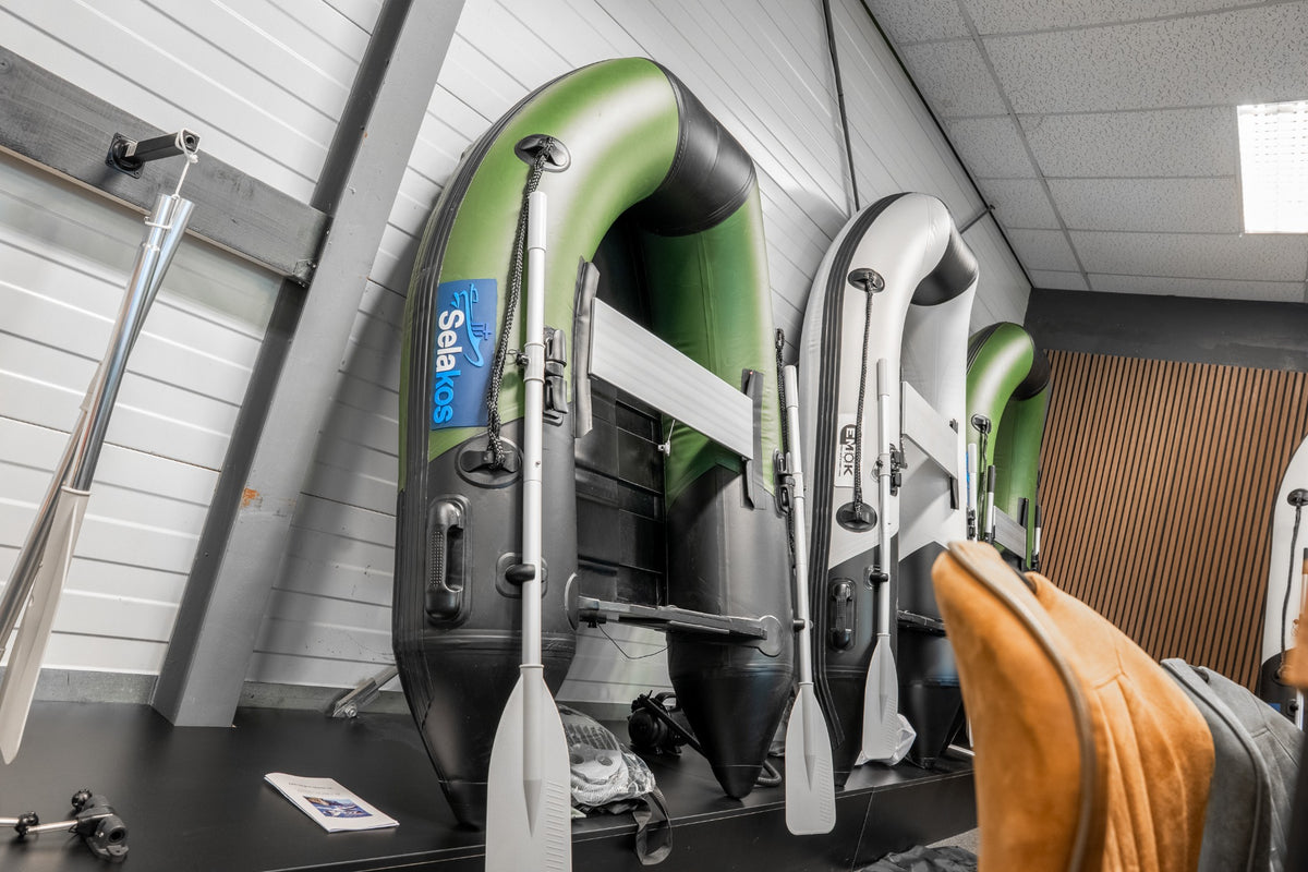 Selakos rubberboten in de showroom van Rubberbotenwinkel.nl in Herwen